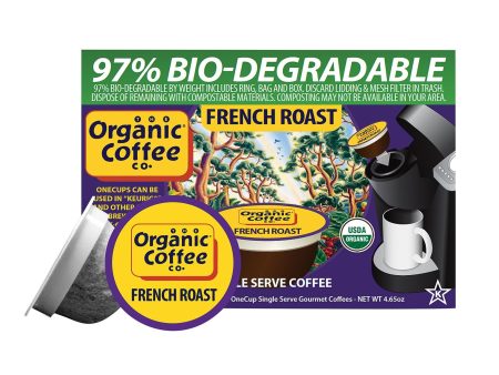 Organic Coffee Company Onecups - French Roast - Case Of 6 - 4.65 Oz. Cheap