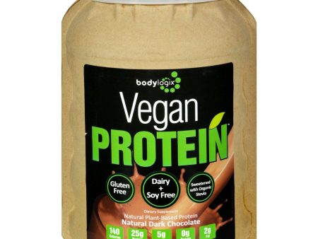 Bodylogix Protein Powder - Vegan Plant Based - Dark Chocolate - 1.85 Lb Cheap