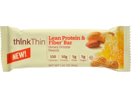 Think Products Thinkthin Bar - Lean Protein Fiber - Honey Peanut - 1.41 Oz - 1 Case Hot on Sale