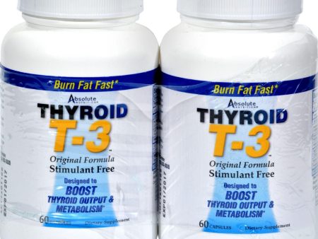 Absolute Nutrition Thyroid T-3 - 60 Capsules Each - Pack Of 2 Online Hot Sale