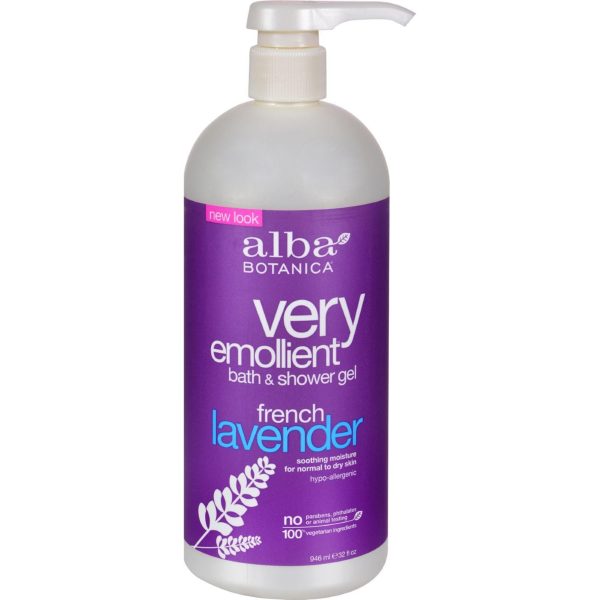 Alba Botanica Very Emollient Bath And Shower Gel French Lavender - 32 Fl Oz Discount