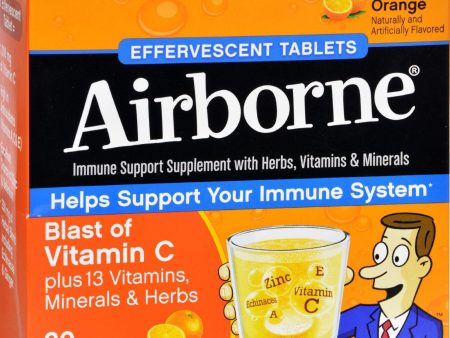 Airborne Effervescent Tablets Vitamn C - Zesty Orange - 10 Tablets - 3 Pack For Cheap