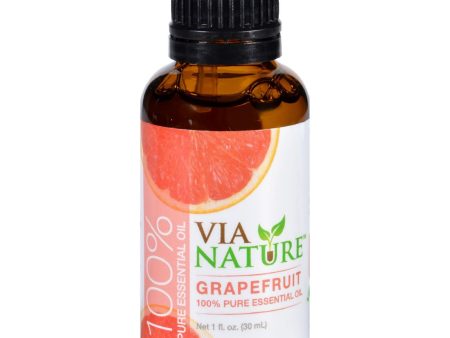 Via Nature Essential Oil - 100 Percent Pure - Grapefruit - 1 Fl Oz Discount