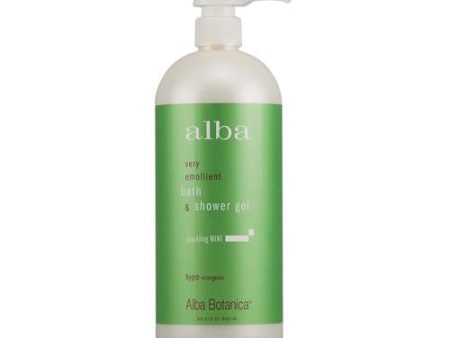 Alba Botanica Very Emollient Bath And Shower Gel Sparkling Mint - 32 Fl Oz For Cheap