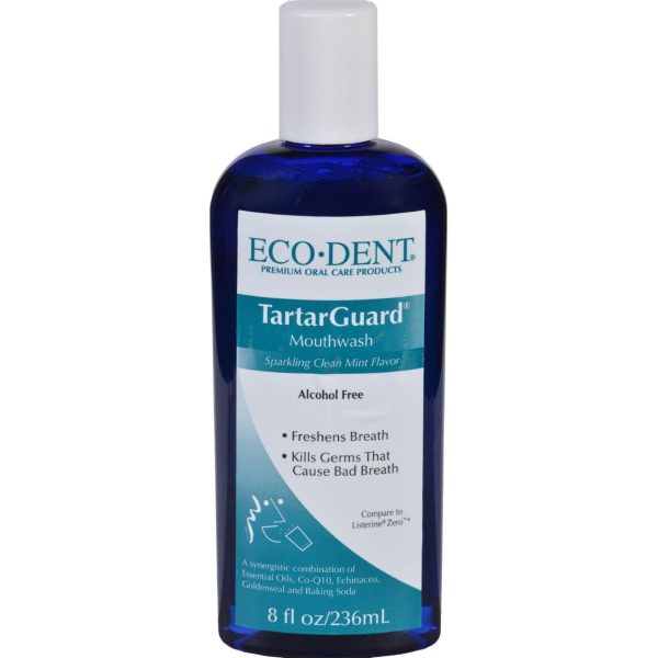 Eco-dent Mouthwash - Premium Oral Care - Tartarguard - 8 Oz Supply