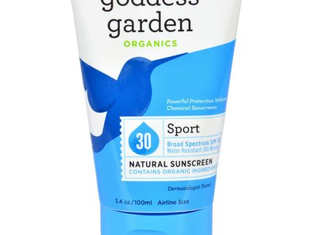 Goddess Garden Sunscreen - Natural - Sport - Spf 30 - Tube - 3.4 Oz on Sale