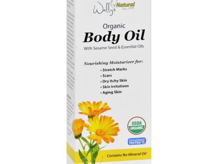 Wallys Natural Products Body Oil - Organic - 1.7 Oz Sale