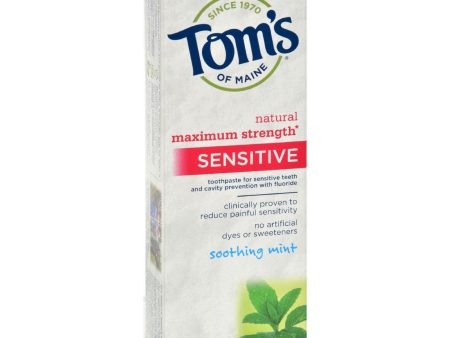 Tom s Of Maine Sensitive Toothpaste Soothing Mint - 4 Oz - Case Of 6 For Cheap