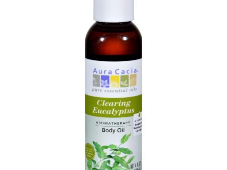 Aura Cacia Aromatherapy Bath Body And Massage Oil Eucalyptus Harvest - 4 Fl Oz Supply