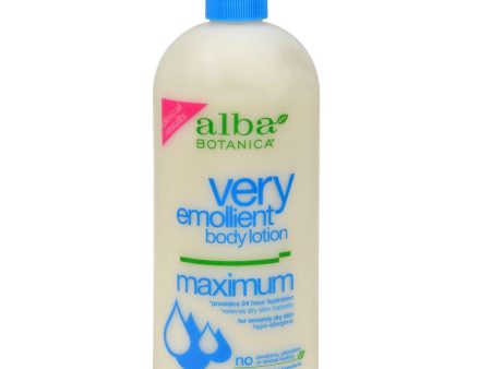 Alba Botanica Very Emollient Body Lotion Maximum - 32 Oz Hot on Sale