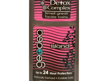 Geo-deo Natural Deodorant Stick With Detox Complex Island - 2.3 Oz For Cheap