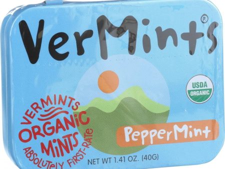 Vermints Breath Mints - All Natural - Peppermint - 1.41 Oz - Case Of 6 Online Hot Sale