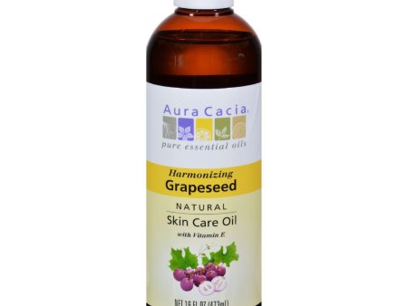 Aura Cacia Natural Skin Care Oil Grapeseed - 16 Fl Oz Online Hot Sale