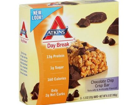 Atkins Day Break Bar - Chocolate Chip Crisp - 5 Bars For Cheap