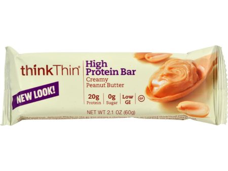 Think Products Thin Bar - Creamy Peanut Butter - Case Of 10 - 2.1 Oz Online Hot Sale