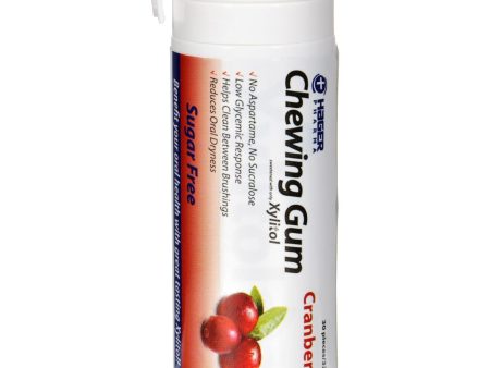 Hager Pharma Xylitol Chewing Gum - Cranberry - 30 Ct - Case Of 6 Discount