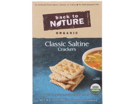 Back To Nature Crackers - Organic - Classic Saltine - 7 Oz - Case Of 6 Online