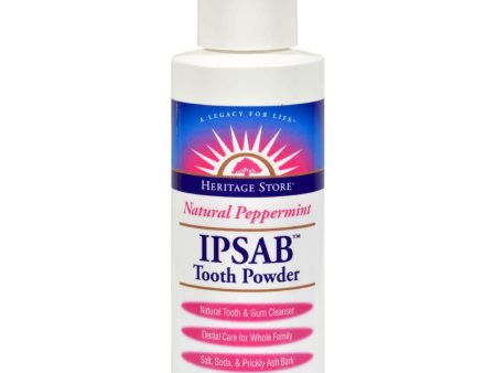 Heritage Products Ipsab Toothpowder Peppermint - 4 Oz Discount