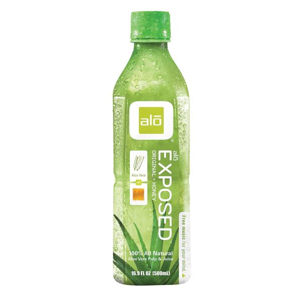 Alo Original Exposed Aloe Vera Juice Drink -  Original And Honey - Case Of 12 - 16.9 Fl Oz. Discount