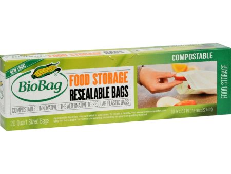 Biobag Resealable Food Storage Bags - Case Of 12 - 20 Count Sale