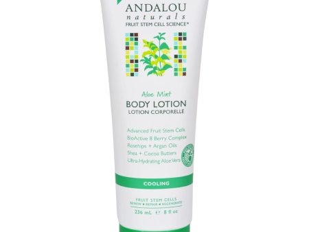 Andalou Naturals Body Lotion - Aloe Mint Cooling - 8 Fl Oz Online Sale