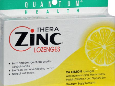 Quantum Therazinc Cold Season Plus Lozenges Lemon - 14 Mg - 24 Lozenges For Cheap