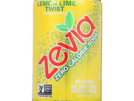 Zevia Soda - Zero Calorie - Lemon Lime Twist - Can - 6-12 Oz - Case Of 4 Supply