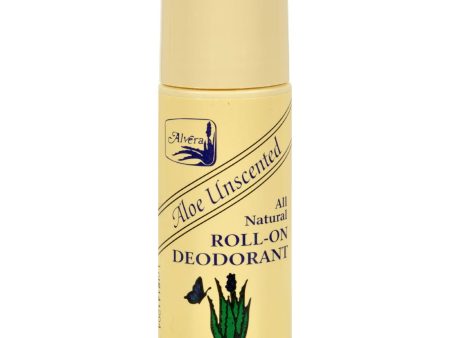 Alvera All Natural Roll-on Deodorant Aloe Unscented - 3 Fl Oz Online Sale