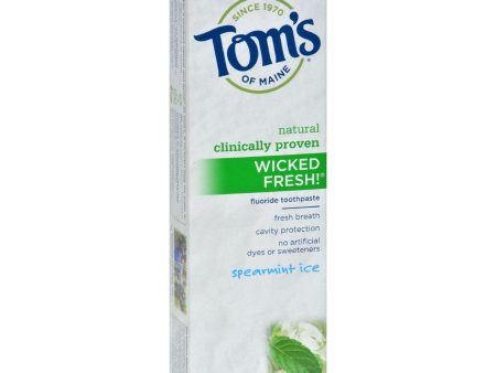 Tom s Of Maine Wicked Fresh Toothpaste Spearmint Ice - 4.7 Oz - Case Of 6 For Cheap