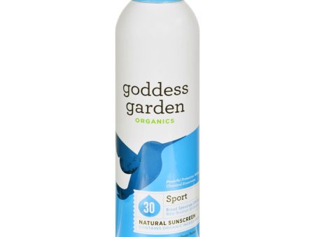 Goddess Garden Sunscreen - Organic - Sun Sport - Continuous Spray - 6 Fl Oz For Sale