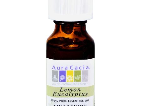 Aura Cacia 100% Pure Essential Oil Lemon Eucalyptus - 0.5 Fl Oz on Sale