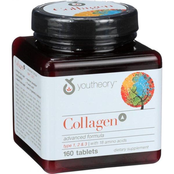 Youtheory Collagen - Type 1 And 2 And 3 - Advanced Formula - 160 Tablets Supply