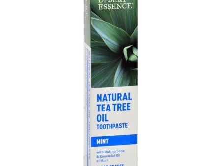 Desert Essence Natural Tea Tree Oil Toothpaste Mint - 6.25 Oz Online Sale