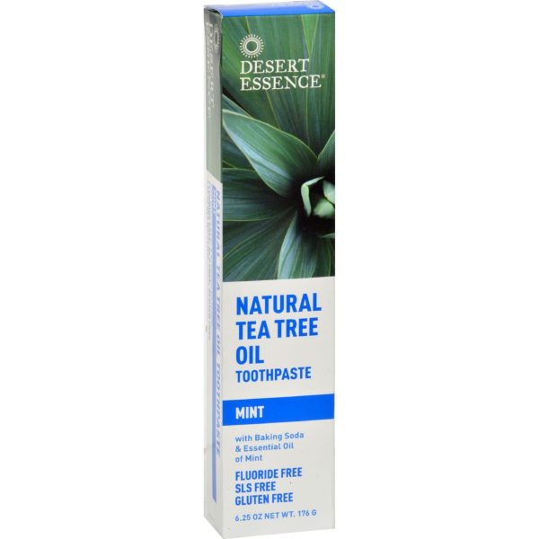 Desert Essence Natural Tea Tree Oil Toothpaste Mint - 6.25 Oz Online Sale