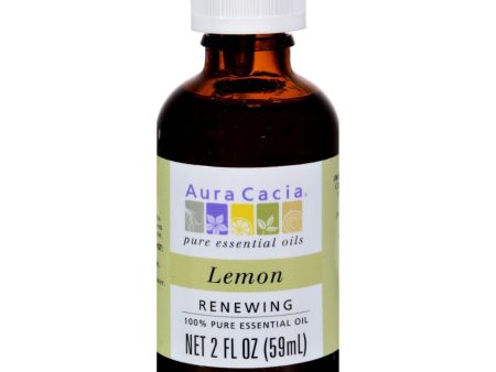 Aura Cacia Essential Oil - Lemon - 2 Fl Oz Supply