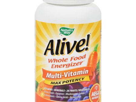 Nature s Way Alive Whole Food Energizer Multi-vitamin - 180 Tablets Online now