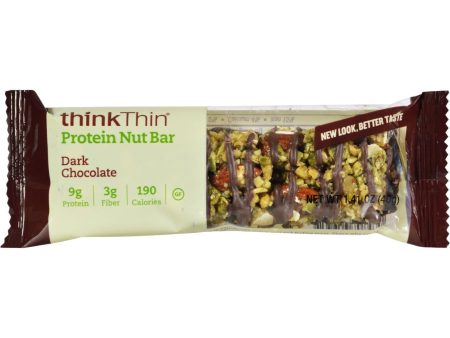 Think Products Thin Crunch Bar - Chocolate Dipped Nut - Case Of 10 - 1.41 Oz Hot on Sale