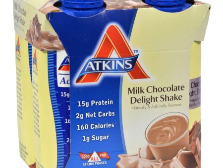 Atkins Advantage Rtd Shake Milk Chocolate Delight - 11 Fl Oz Each - Pack Of 4 Supply