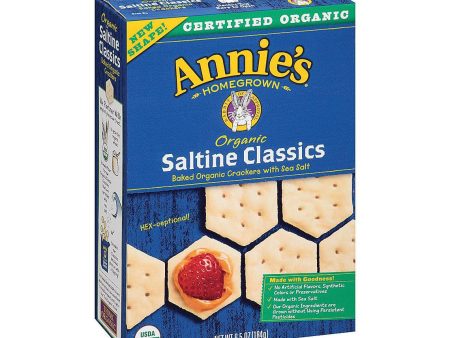 Annie s Homegrown Organic Saltine Classic Crackers - Case Of 12 - 6.5 Oz. Fashion