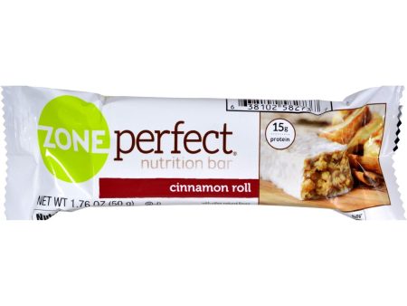 Zone Nutrition Bar - Cinnamon Roll - Case Of 12 - 1.76 Oz on Sale