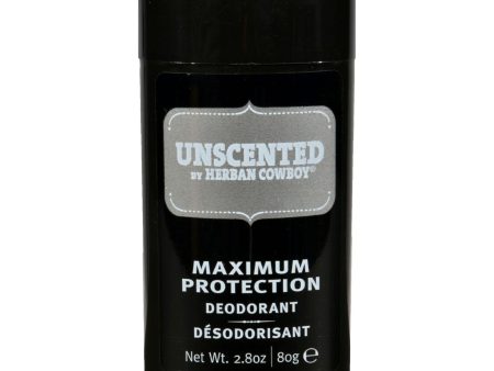 Herban Cowboy Deodorant Unscented - 2.8 Oz Discount